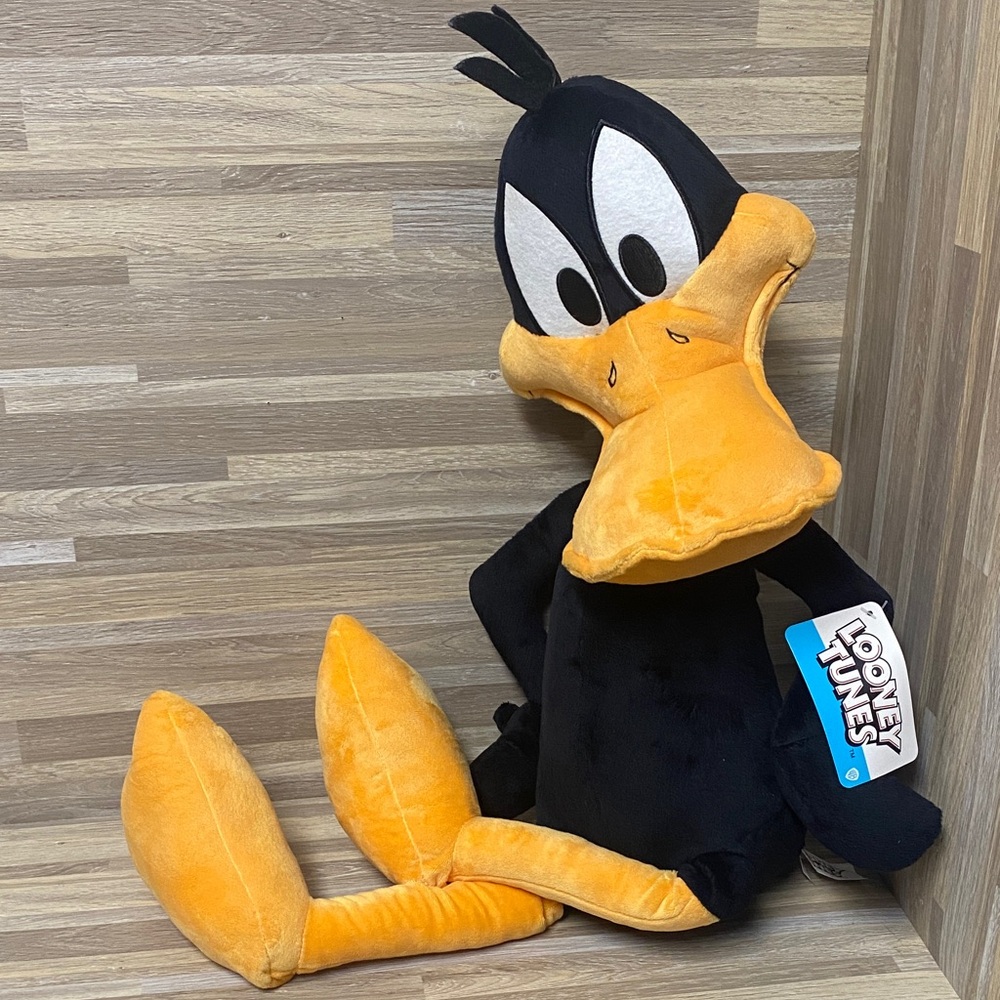 Warner Bros. Looney Tunes Black and Orange Daffy Duck Plush jumbo size